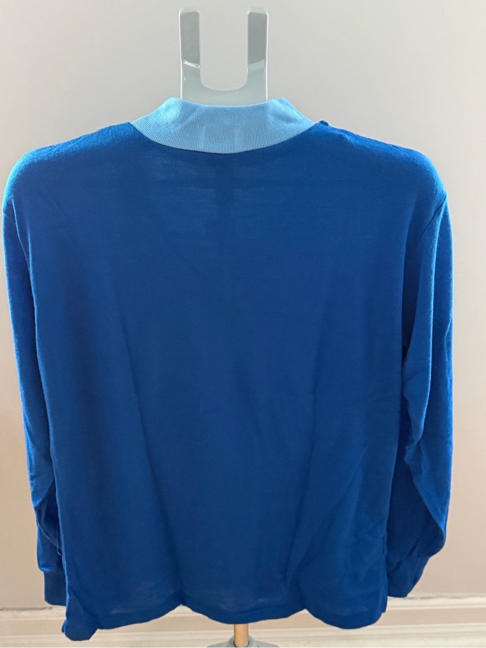 Vintage Pescara Blue Layered Mock Neck Sweater– Like New - Picture 4 of 5
